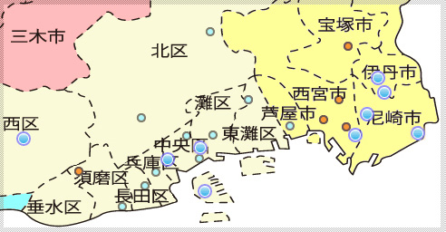 一部拡大図：がん診療連携拠点病院